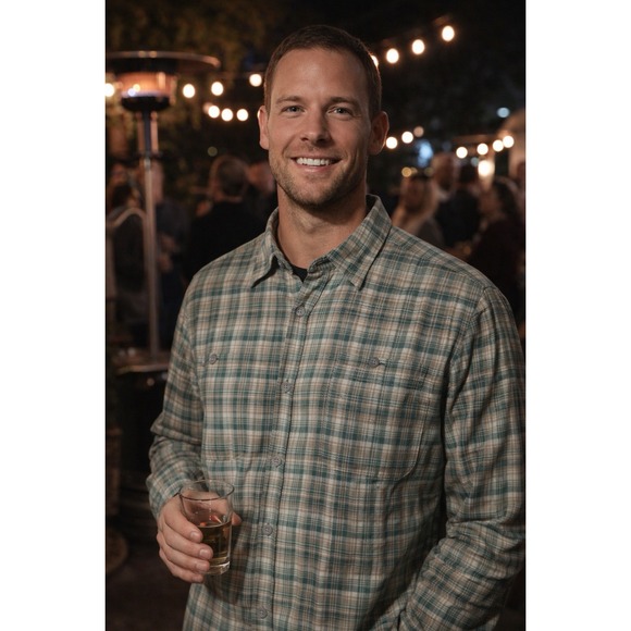 Patagonia Other - Patagonia Button Down Shirt Mens Sz L Gray Plaid Organic Cotton Outdoor Hiking